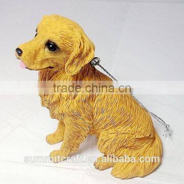 Resin Golden Retriever Dog Hanging Ornament Decoration photo-3
