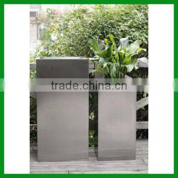 FO-9006 Outdoor Square Stainless Steel Flower Container