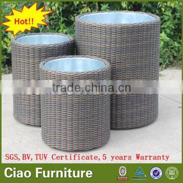 Outdoor Plant Rattan Flower Pot Garden Furniture Flower Planter photo-2