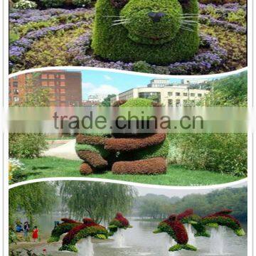 2016 New design artificial green sculpture for garden manufacturer