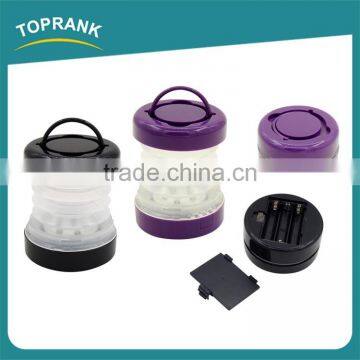 Custom color small portable emergency plastic folding led camping lantern