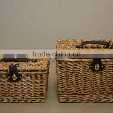 New design rectangular lift-off lid storage basket with lid