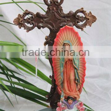 Religious Christian Ceremony Baptism Mary Crucifix Cross Figurine photo-2