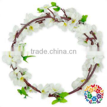 Purple Flower Headband Vintage Wedding Crown Artificial Wreath photo-4