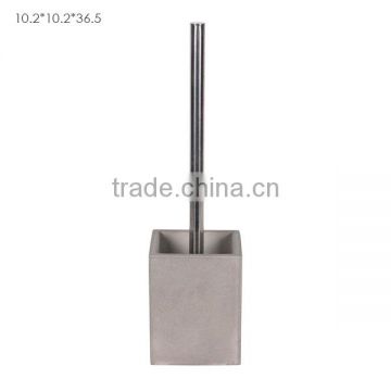 Bathroom accessories set decorative natural grey concrete holder for toilet brush