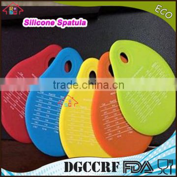 NBRSC Silicone Pastry Cutter Cream Measuring Unit Silicone Bowl Scraper Pot Pan Cleaning Baking Kitchen Tool