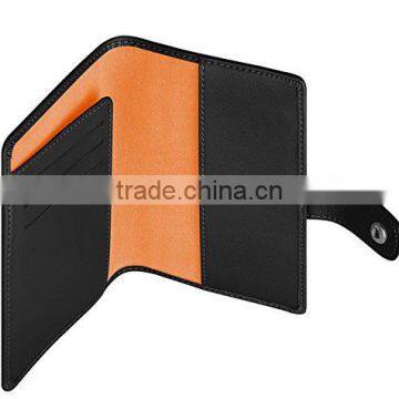 Customized Personalized Black Grain Leather Passport Holder With Card Slot photo-5