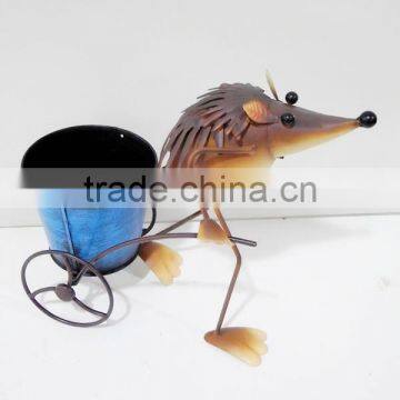 Adorable metal hedgehog ornament