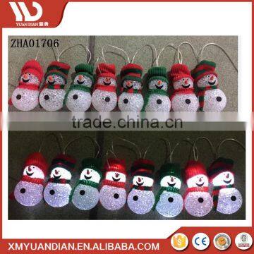 Wholesale Resin Craft Supplies Snowman Ornaments Christmas Outdoor Led String Lights