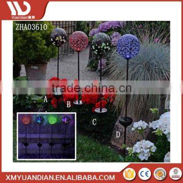 Outdoor Light Solar Garden Stake Pierced Ball Insert