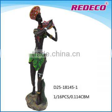 Resin african lady statue