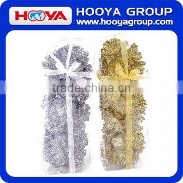 9cm Glitter Christmas Decoration Flower