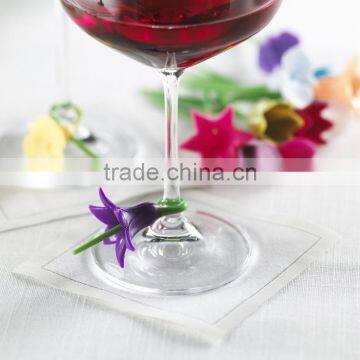 Duo Tone Floral Wine Charms photo-3
