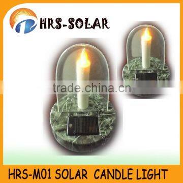 Outdoor Warm LED Candle Shape Solar Cemetery Lamp