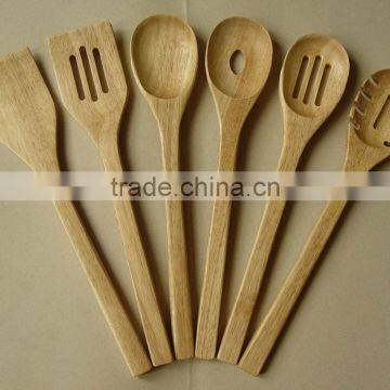 Wood Utensils 6-Pieces Set, Made of Rubber Wood photo-2
