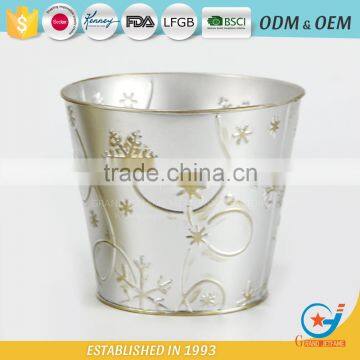 factory price iron and zinc homeware embossing best way to water plants in pots steel pots galvanized flower pot