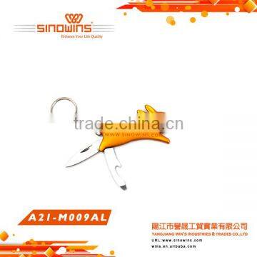 A21-M009AL Folding Multi-function Key Chain Rabbit Shape Outdoor Tool