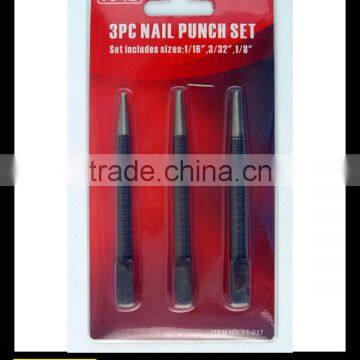 3PCS 45#steel nail punch & nail hole punch&air nail punch