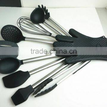 33052 10-pcs Silicone Kitchen Utensil With Stainless Steel Handle