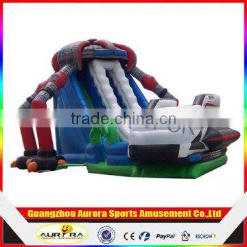 Commercial Alien Intrusion Inflatable Slide,inflatable combo with bounce slide for amusement park