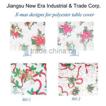 Printed Polyester Table Cloth With Christmas Design photo-2