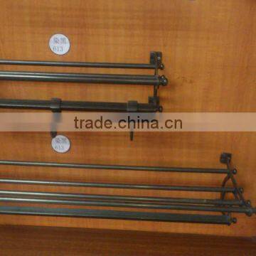 double-deck brass towel racks with single bars