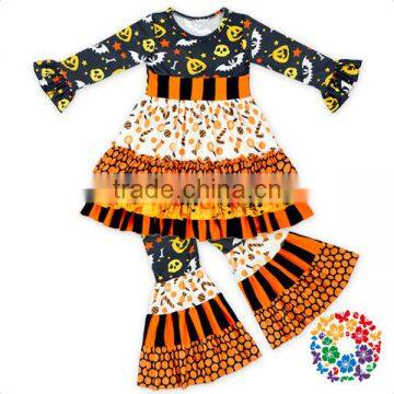 Pumpkin Ghost Candy Prints Newborn Baby Clothes Set Baby Clothing Gift Sets Wholesale Children's Halloween Boutique Clothing Set