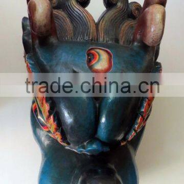 Dragon Mask Wall Hanging Decor Handmade in Nepal photo-5