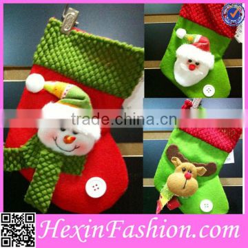 2014 new style best selling santa snowman christmas stockings