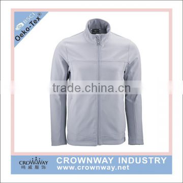 Wholesale Mens Grey Breathable Softshell Winter Jacket With Custom Logo