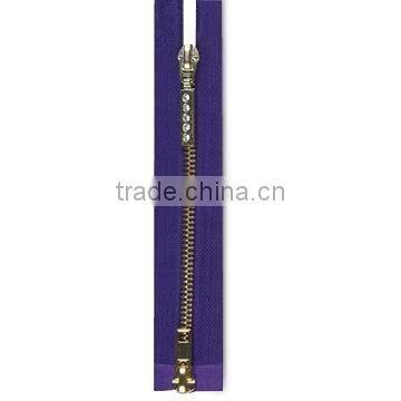 5# Brass zipper Two way open Auto Lock slider