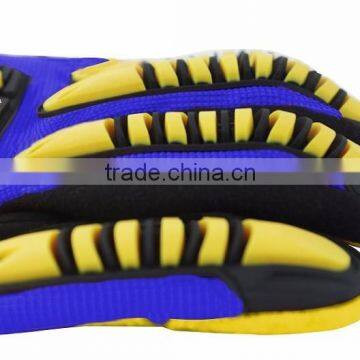 CE EN388 4242 Winter Working Waterproof & Oilproof With Extra Cotton PVC Dotted Impact Safety Working Gloves photo-5
