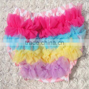 New Arrival High Quality 100%cotton Ruffle Bloomers for Baby Girls photo-2