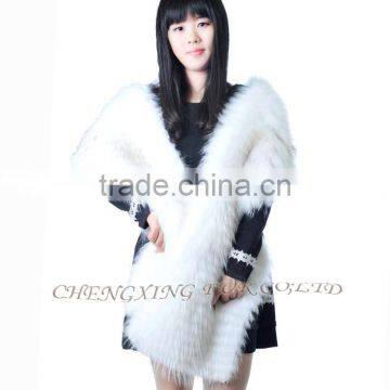 CX-B-79D New Design Fashion Raccoon Fur Warm Women Warm Fur Scarf/Fur Shawl photo-4