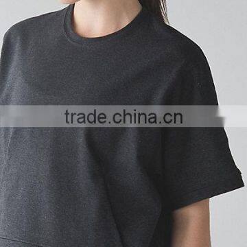 Fitness Crop Top T Shirt Wholesale China T Shirt Printing OEM T-shirt Printer Yoga Sweatshirt photo-5
