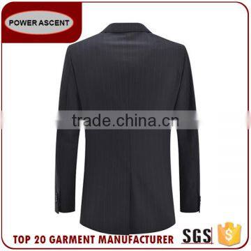 Wholesale Custom Stylish Fashion Coat Design Black Casual Suit For Men photo-2