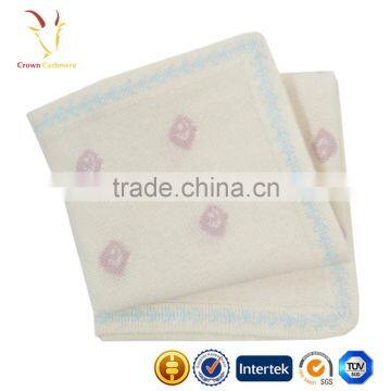 Baby Romper Set With Intarsia Flowers Matching Baby Knit Beanie and Intarsia Knit Blanket photo-3