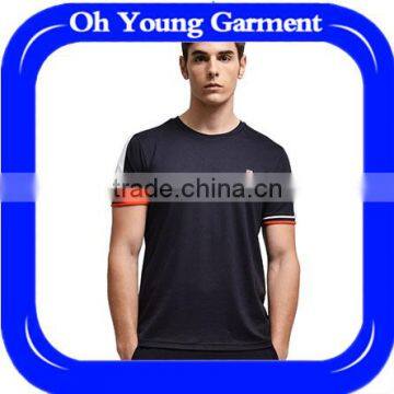 Wholesales sportwear custom t shirt stylish gym sports athletic marathon dry fit mens t shirts fitness compression running shirt