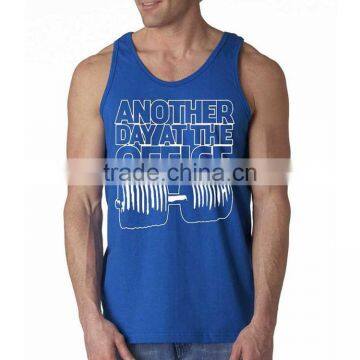 100% Cotton Custom Design Wholesale Stringer Mens Tank Top With Printing photo-6
