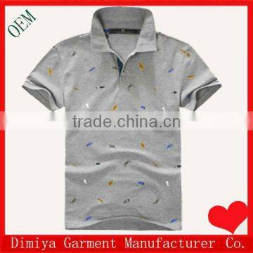 new design polo t shirt / 2013 summer polo shirts / yarn dye polo shirt for men