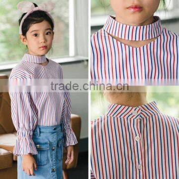 S17594A 2017 New Autumn Children's Cotton Blouses Kids Striped Tops photo-5