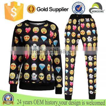 New Fashion Custom Sublimation Printing Cartoon Long Sleeve Pullover Hoodies / Sweatshirt