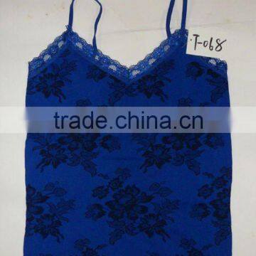 jacquard flower seamless lady fashion tops