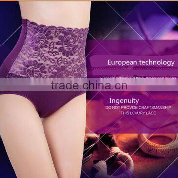 Abdomen in and Lift the Hips Big Sizes With Bamboo Fiber Control Briefs Lace Sexy Briefs in Women photo-4