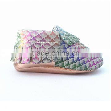 Durable Fringes Cute Soft Sole Shoes Baby Moccasins Leather photo-3