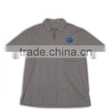 100% Cotton Design China Made Logo Printing Grey Mens Casual Shirt Design photo-4