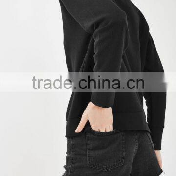 Women Fashionable Wearing Black Distressed High Waisted Denim Shorts photo-3