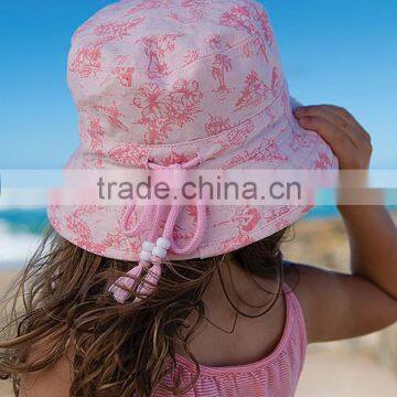 Hot Selling Girls Sunhat With Pink And Red Summer Sun Reversible Bucket Hat Girl Summer Hat Kids Wear A-NP-KC905-343 photo-2