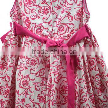 New Model Casual Sleeveless A-line Formal Party Bow Kids Dress photo-5
