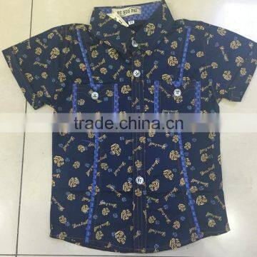 2015 children's short shirt wholesale china summer shirt